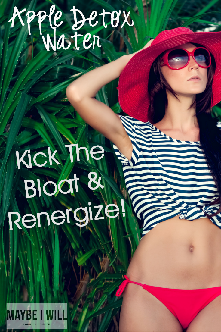 Apple Detox Water - Get Renergized and kick excess bloat to the curb with the awesome and EASY to make Apple Detox Water!