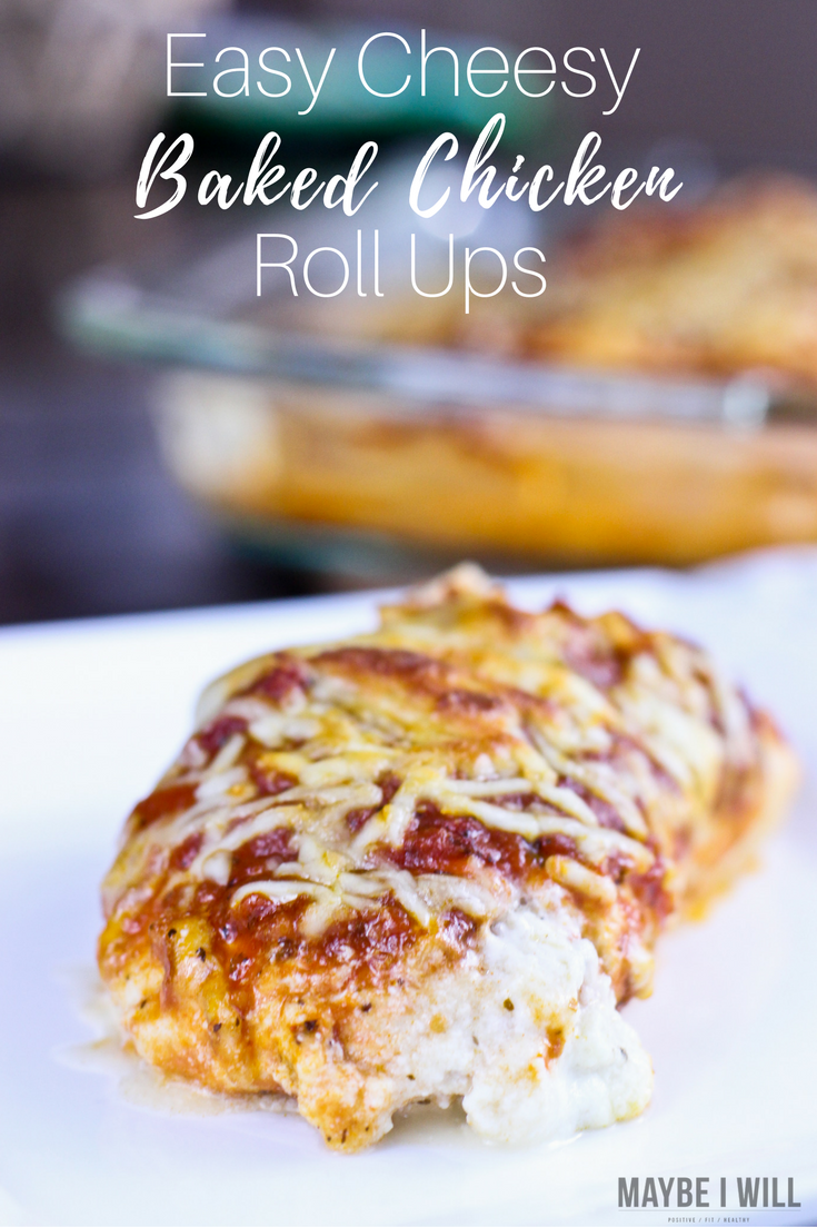 Cheesy Baked Chicken Roll-Ups - A super simple and easy dinner to get on the table in a hurry with only 5 ingredients it is sure to be a family favorite!