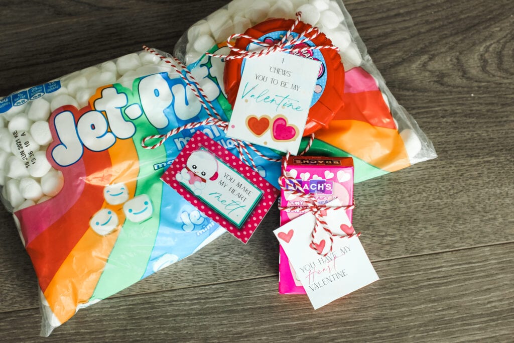 Photo of valentine's gifts for days 12, 13, and 14 Marshmallows, Hearts, and Gum 