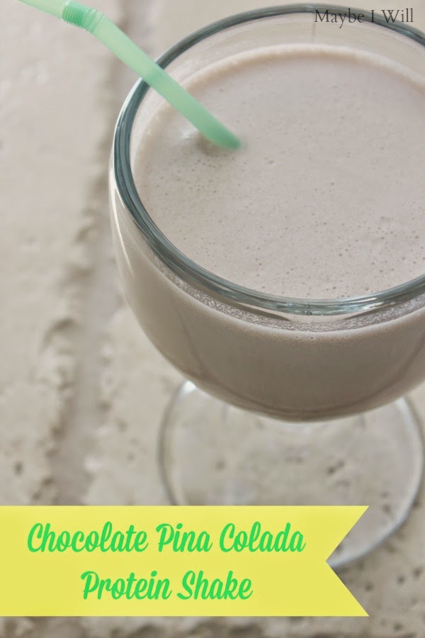Chocolate Pina Colada Protein Shake.