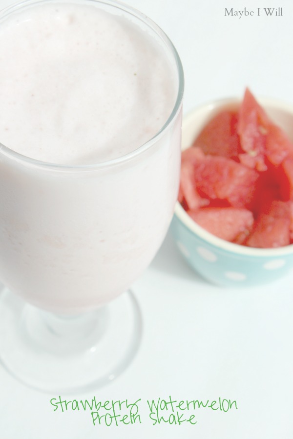 Watermelon-Strawberry Protein Shake