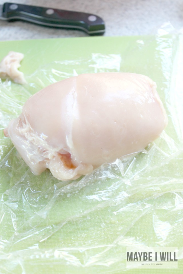 Roll Chicken and secure toothpick