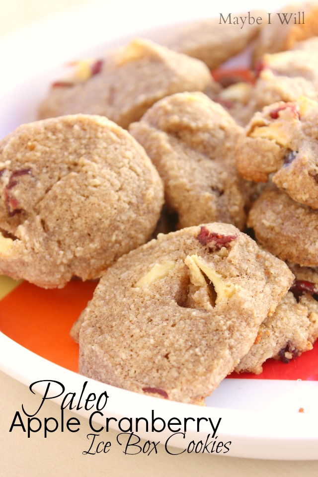 Paleo Apple Cranberry Ice Box Cookies