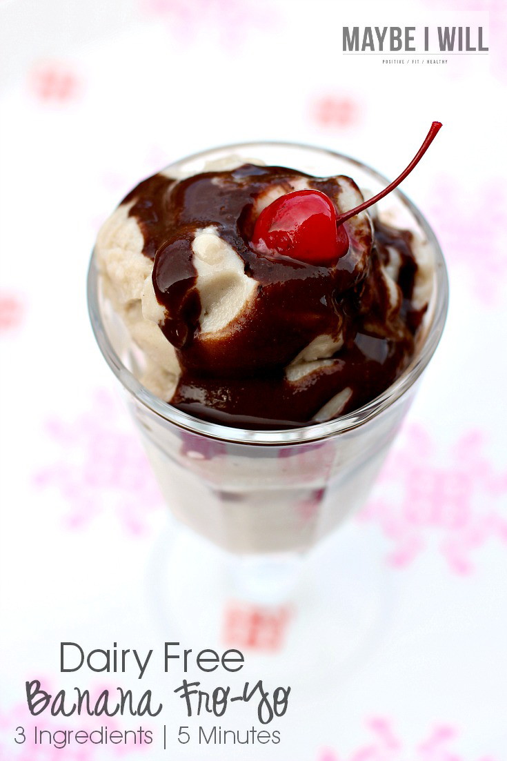 Are you kidding me this melt in your mouth banana fro-yo is dairy free and is a breeze to throw together! 