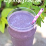 Berry Banana White Chocolate Hunger Blasting Protein Shake! OMG so good and keeps YOU full for 5 hrs with the help of secret ingredient #AppeFiIT From @vitaminshoppe #ad