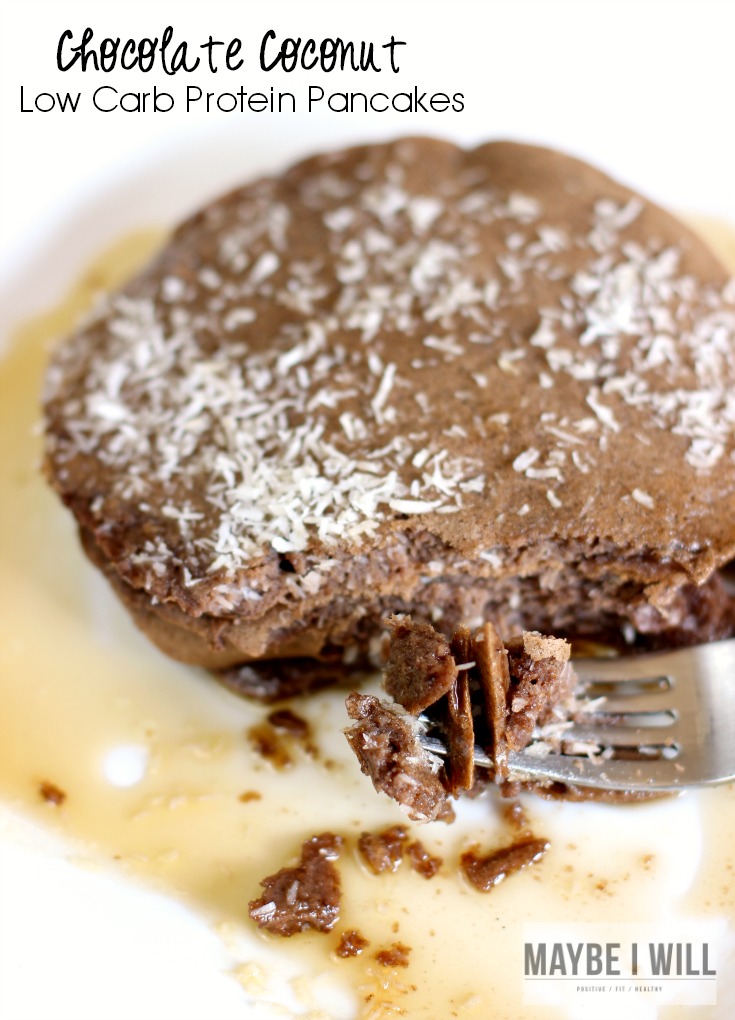 These Chocolate Coconut Protein Pancakes WILL ROCK Your World! The perfect way to refuel after a great workout!
