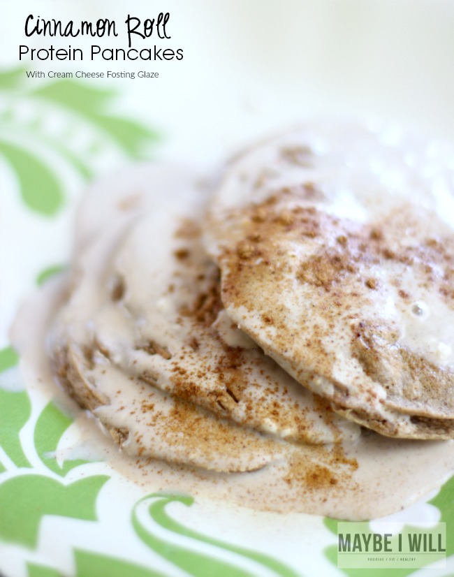 OMG!!!!! These protein packed cinnamon roll pancakes are totally guilt free and will rock your world!