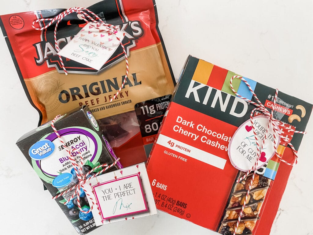 Photo of Beef Jerky, Kind Bars, and Mix Ins for Unique Gift Ideas For Him. 