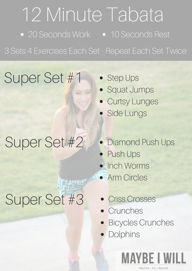 12 Minute Tabata Printable