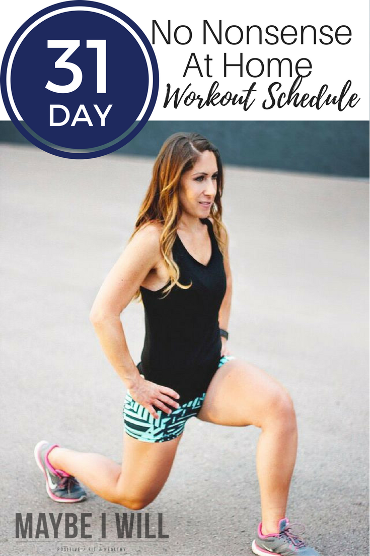 30 Day No Nonsense Workout Schedule