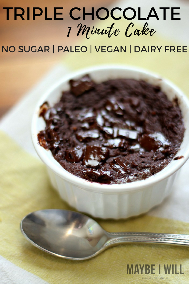 Gloriously Sugar-Free Triple Chocolate Minute Cake