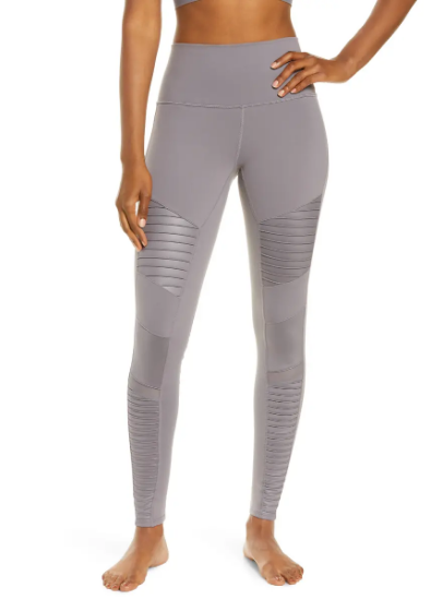 High Waisted Silver Moto Leggings From Nordstroms
