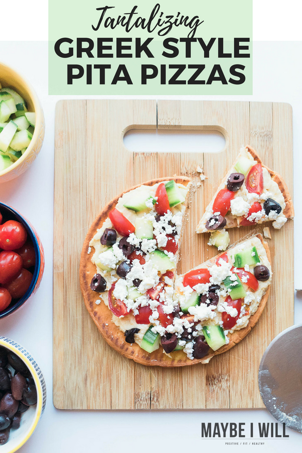 With all your favorite savory Greek flavors this quick and easy greek style pita pizza will not disappoint! It is the perfect throw together dinner!