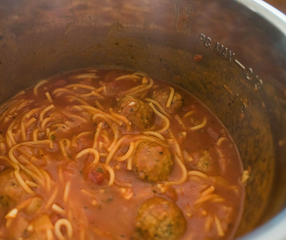 For those nights when you need dinner on the table fast this Easy Instant Pot Vegetarian Spaghetti and Meatballs is about the easiest throw together dinner there is! 
