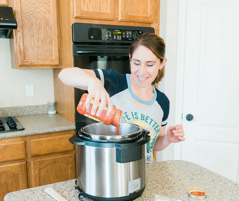 For those nights when you need dinner on the table fast this Easy Instant Pot Vegetarian Spaghetti and Meatballs is about the easiest throw together dinner there is! 