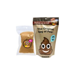 Bag of Emoji Poo Cotton Candy, a great way to round out a white elephant gift 