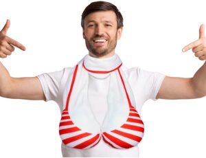 Scarf with built in boobs the perfect white elephant gift to make every one laugh! 