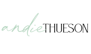 Andie's logo and signature