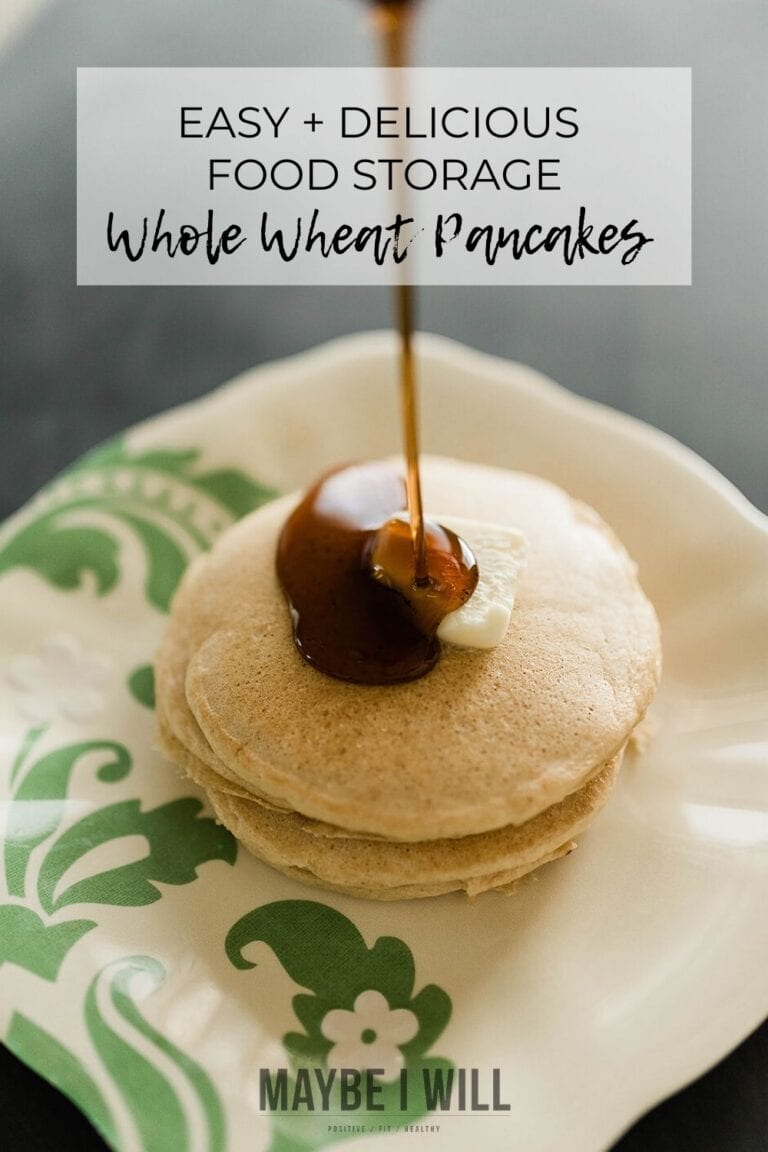 Easy Whole Wheat Pancakes using your food storage