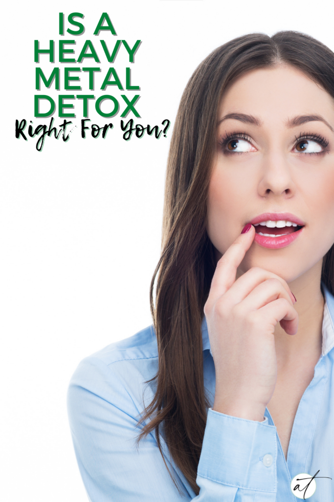 A heavy metal detox is something we can all benefit from. In this image a woman is thinking about if a detox is right for her. 
